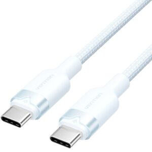 Cable USB 2.0 Tipo-C 3A Vention TRDSF/ USB Tipo-C Macho - USB Tipo-C Macho/ Hasta 60W/ 480Mbps/ 1m/ Azul - 6922794783447