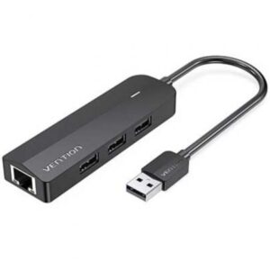 Hub USB 2.0 Vention CHPBB/ 3xUSB/ 1xMicro USB PD/ 1xRJ45